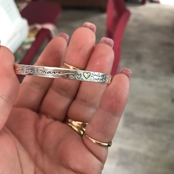 Sterling Silver Mantra Cuff Bracelet - Picture 4 of 7